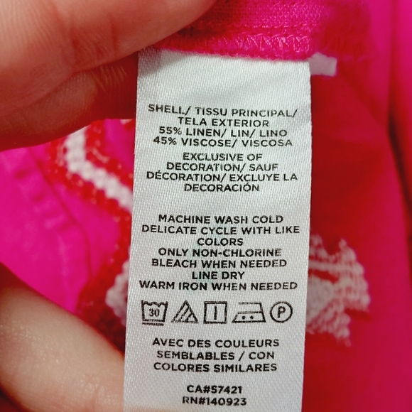 LOFT  Embroidered Tiered Square Neck Pink Flare Midi Dress P5722 - Picture 7 of 8